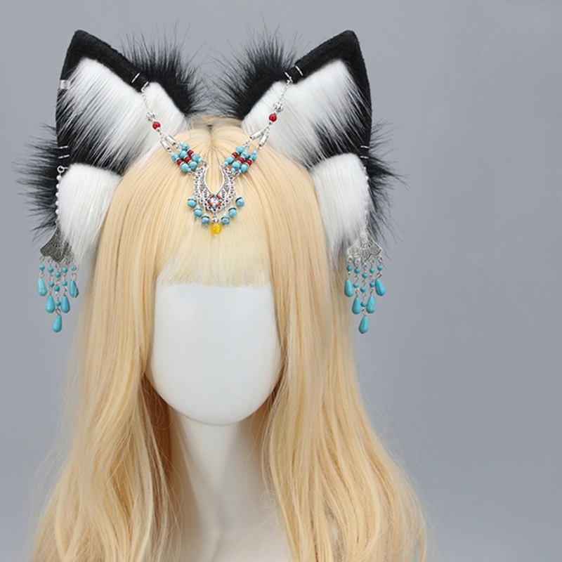 Flgo Băng Đô Tai Cáo Có Dây Xích Đeo Trán