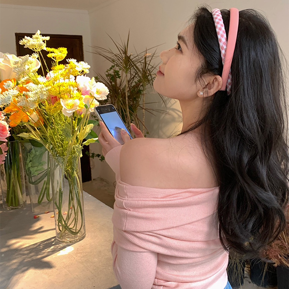 1 Băng Đô Cài Tóc Xốp Cỡ Nhỏ Màu Sắc Ngọt Ngào Phong Cách Cổ Điển Thời Trang Cho Nữ