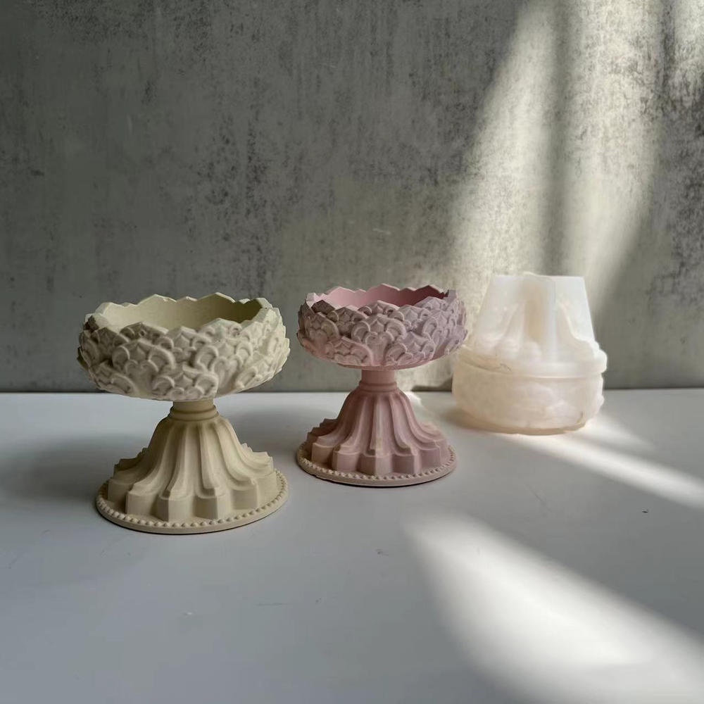 Khuôn Làm Giá Đỡ Nến Hình Hoa Sen Bằng Silicone DIY