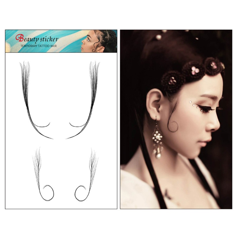 Hình Xăm Dán Trang Điểm Tóc Tạm Thời YOUYO Chống Thấm Nước