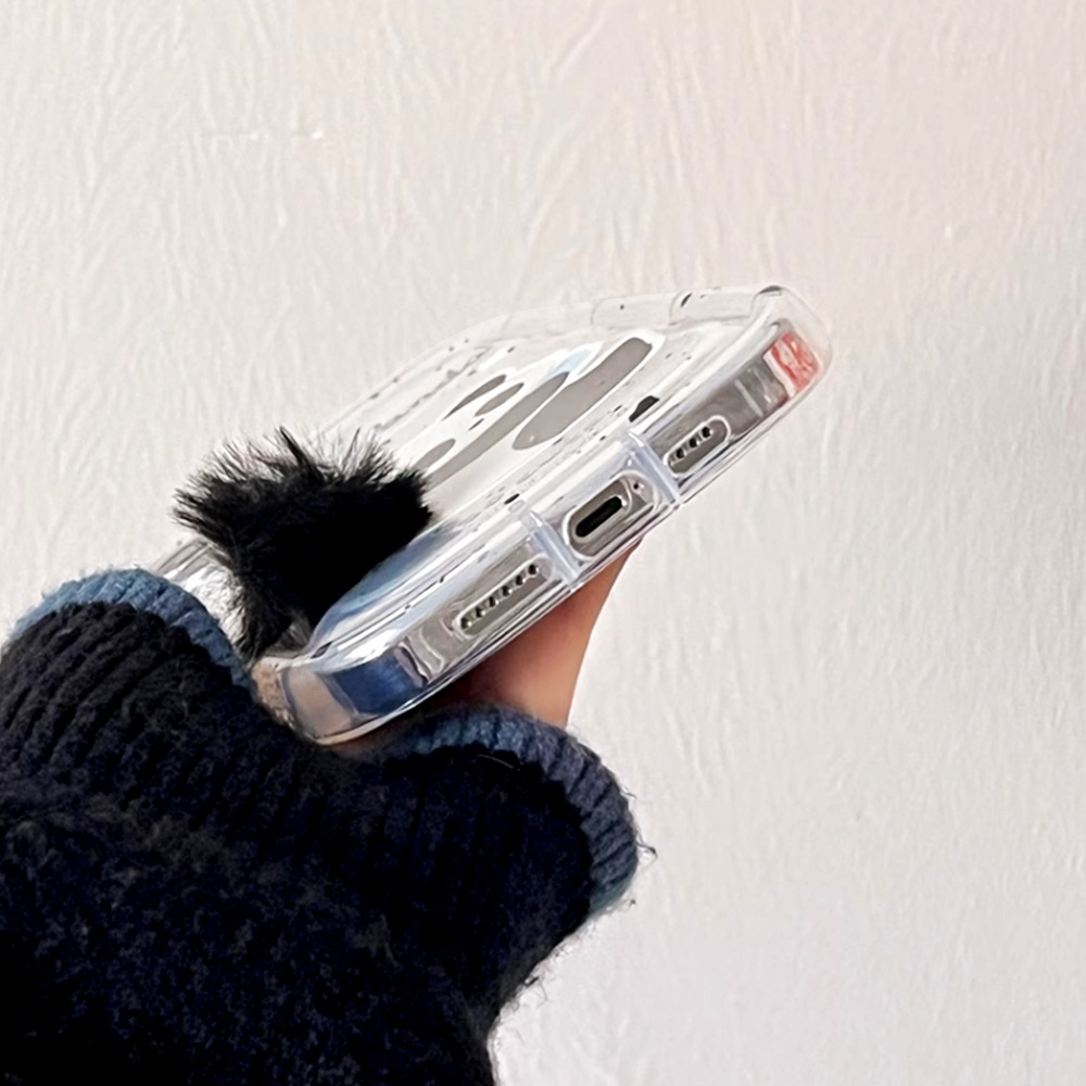 Ốp Điện Thoại TPU Mềm Chống Sốc Hình Thỏ / Gấu Trúc Đuôi Bông 3D Dễ Thương Cho IPhone 11 12 13 14 Pro Max