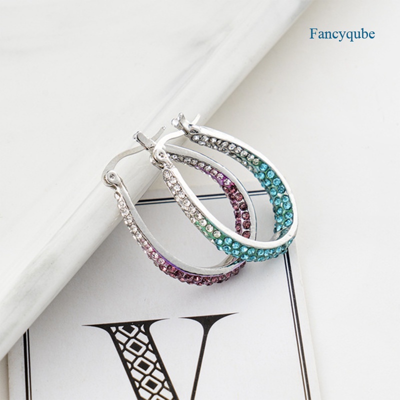 1 Đôi Bông Tai Bạc Đính Đá Zircon Thanh Lịch Dành Cho Nữ