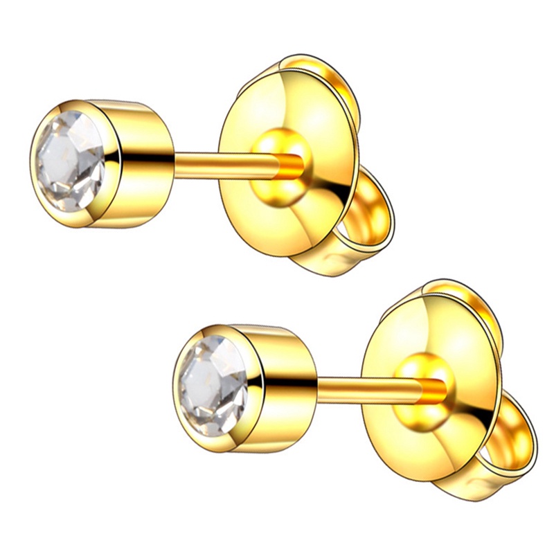 1 Đôi Bông Tai Đính Đá Thời Trang Nữ Tính