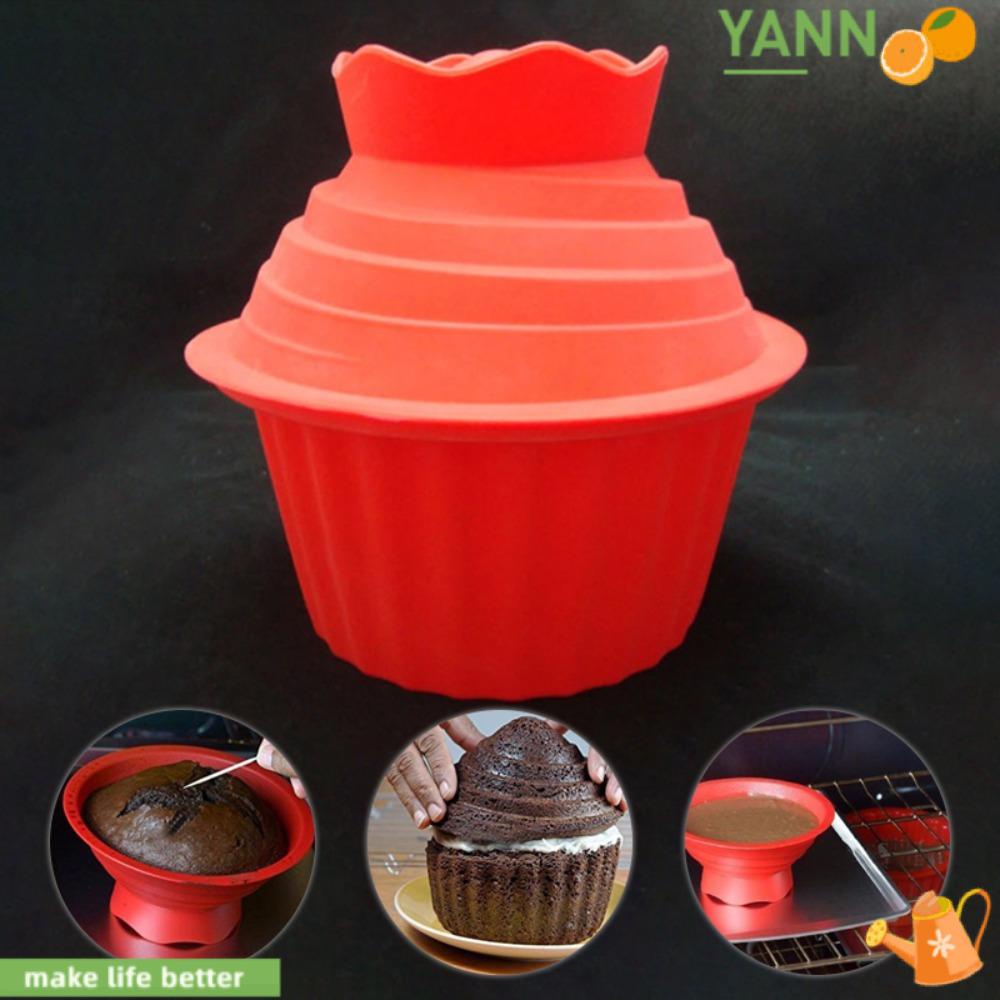Set 3 Khuôn Silicone Làm Bánh / Cupcake Khổng Lồ Chống Dính DIY