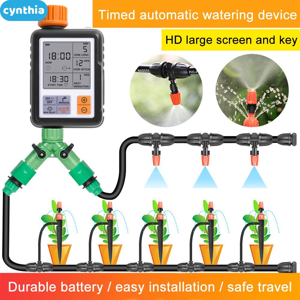 Có Màn Hình LCD Hẹn Giờ Tưới Nước Tự Động Hệ Thống Tưới Nước Thiết Bị Tưới Hoa Tự Tưới Vườn Bộ Tưới Nhỏ Giọt Phun Sương Cho Cây Bộ Hẹn Giờ Tưới Ngoài Trời Cyn