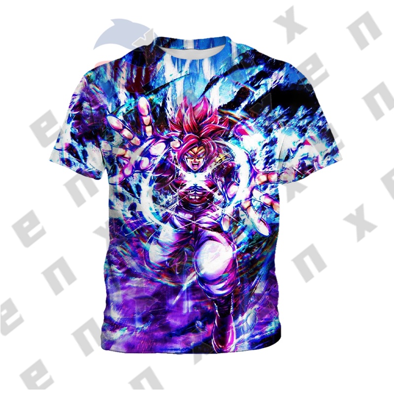 Áo Thun Tay Ngắn In Hình Son Goku 3D Thời Trang Cho Bé Trai