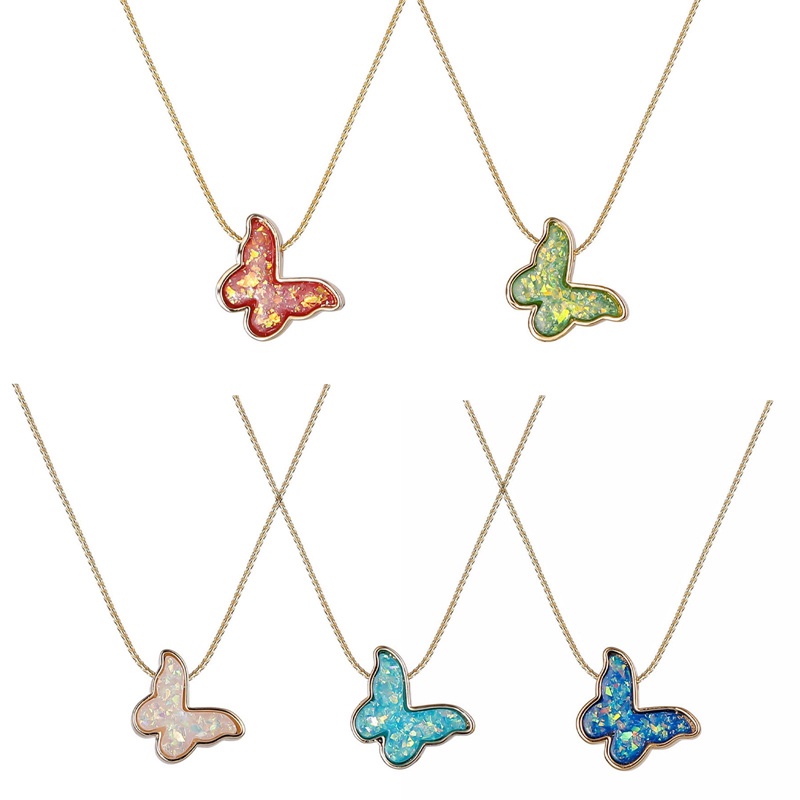 Vòng cổ Mặt Hình Bướm Nhiều Màu Sắc Thời Trang Hàn Quốc Cho Nữ