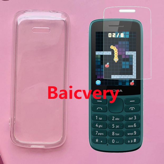 Ốp Điện Thoại TPU Mềm Kèm Kính Cường Lực Bảo Vệ Màn Hình Cho Nokia 215 4G