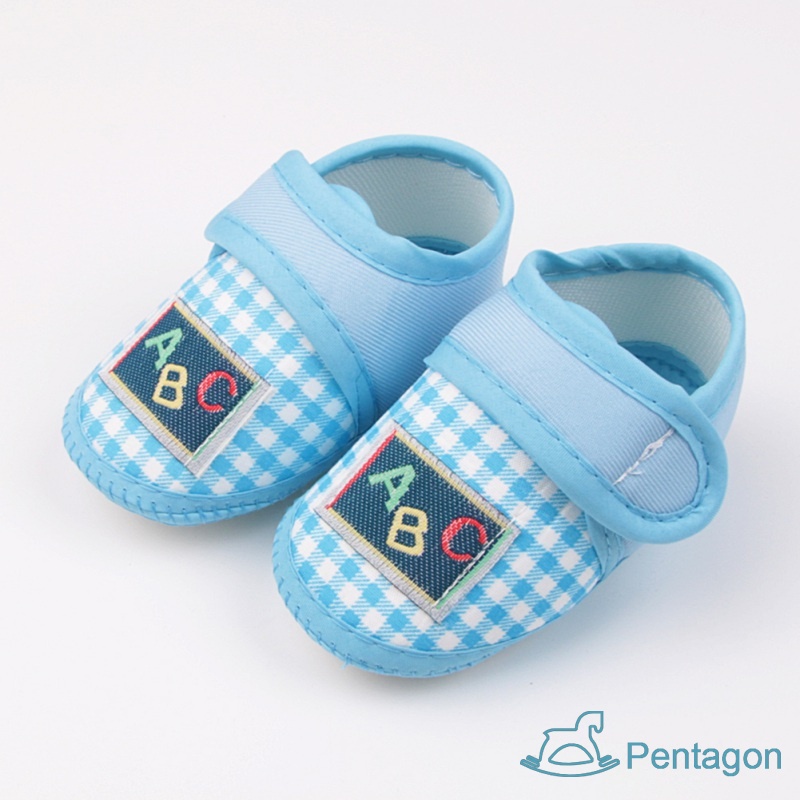 Giày Tập Đi Bằng Vải Canvas In Chữ Dành Cho Bé 0-12 Tháng Tuổi