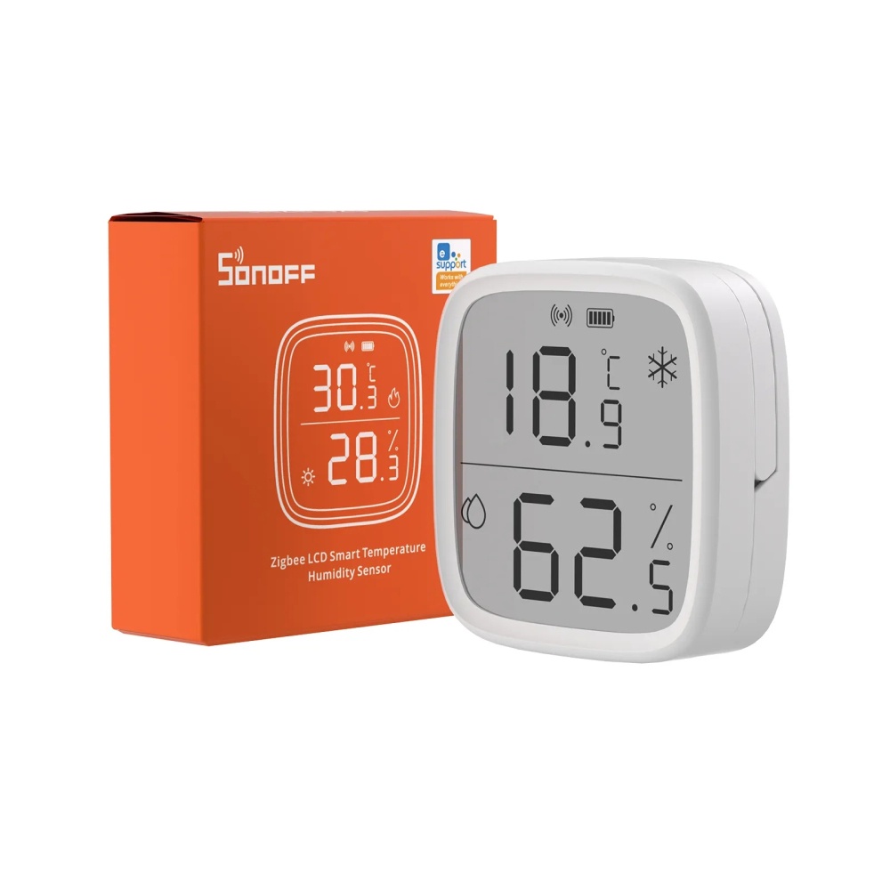 Cảm Biến độ ẩm Nhiệt độ Thông Minh Aubess Sonoff Snzb-02d Zigbee Lcd Hoạt động Với Zbbridge Hỗ Trợ Kiểm Tra Dữ Liệu Thời Gian Thực Qua ứng Dụng Ewelink Mini