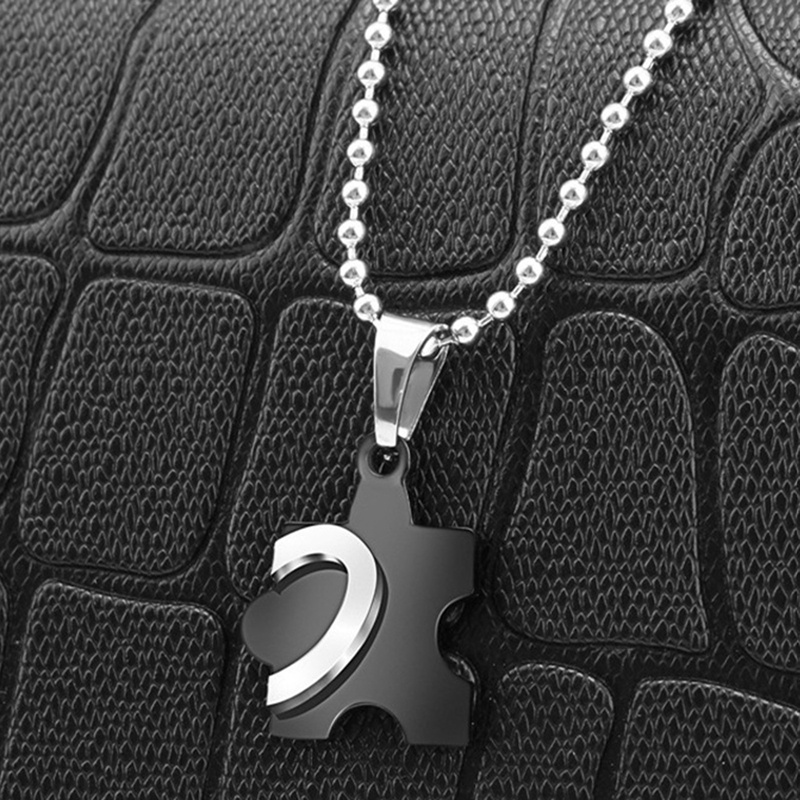 1 Cặp Vòng cổ Đôi Bằng Thép Không Gỉ Mặt Trái Tim Thời Trang