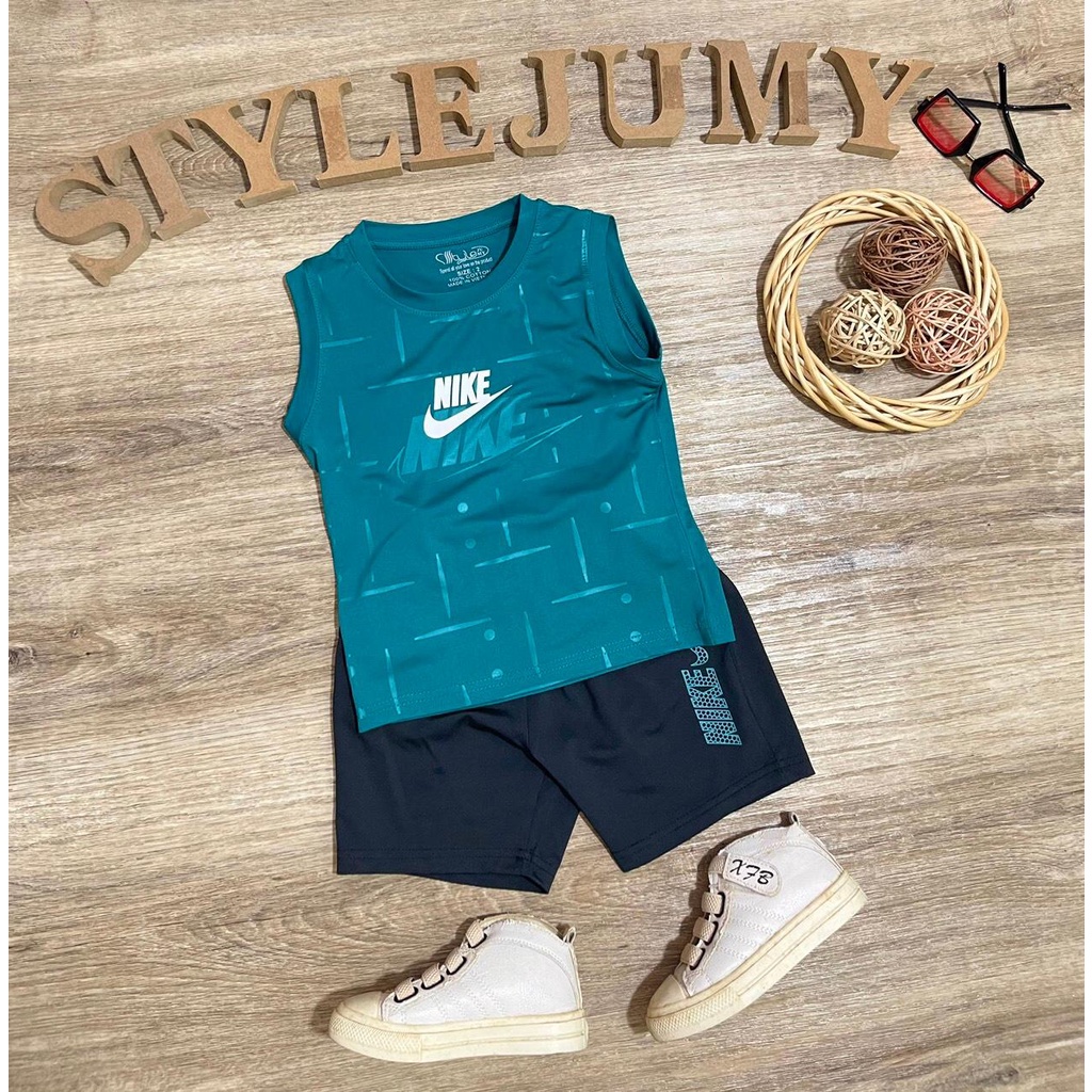 Size 7- 12 ( 24-45kg) - Bộ quần áo nhiều màu thun lạnh sát nách in chữ N - IKE cực đẹp