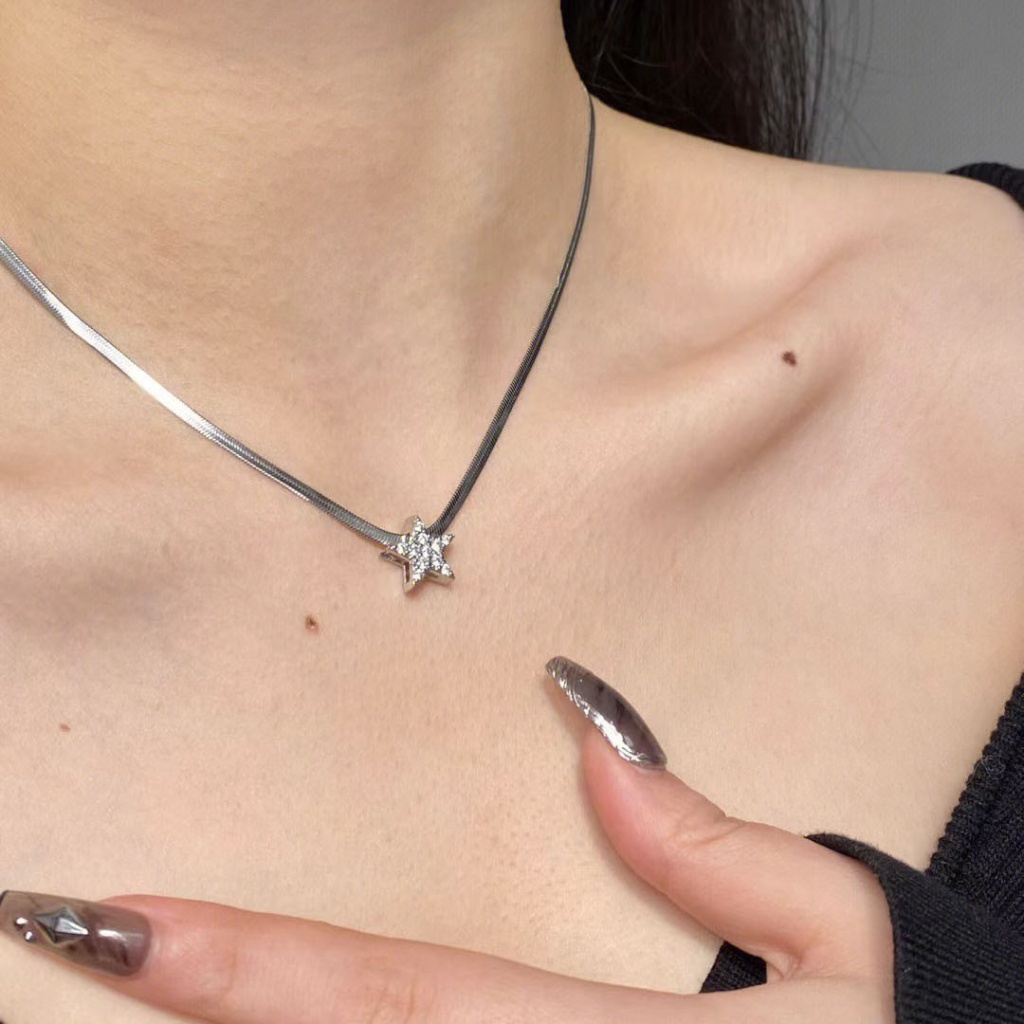 [F &amp; X] Vòng Cổ Xếp Chồng Hình Ngôi Sao / Rắn Độc Đáo Chất Lượng Cao Không Phai Màu Cho Nữ