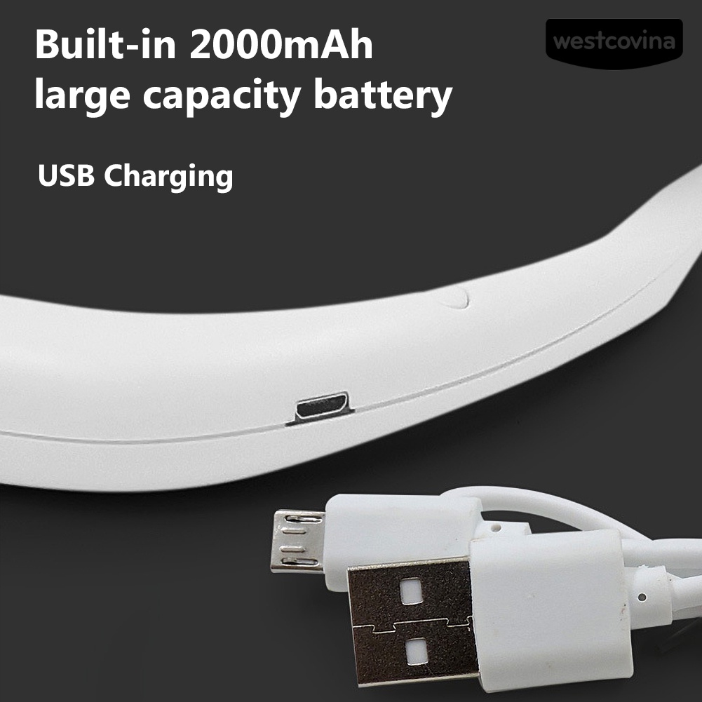 [COD]♋Quạt Làm Mát Đeo Cổ Sạc Cổng USB Ánh Sáng Màu Sắc Nhỏ Gọn