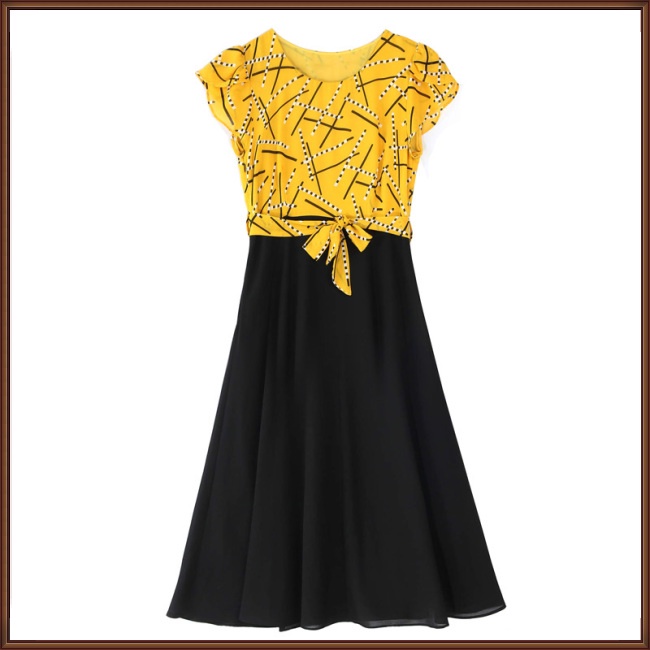 Đầm Chữ A Tay Ngắn Cổ Tròn Thiết Kế Thanh Lịch Thời Trang Mùa Hè Cho Nữ