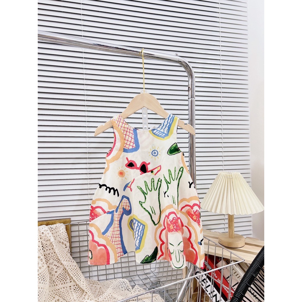 Đầm BEAR LEADER sát nách phong cách mùa hè mới xinh xắn dành cho bé gái 8-20kg