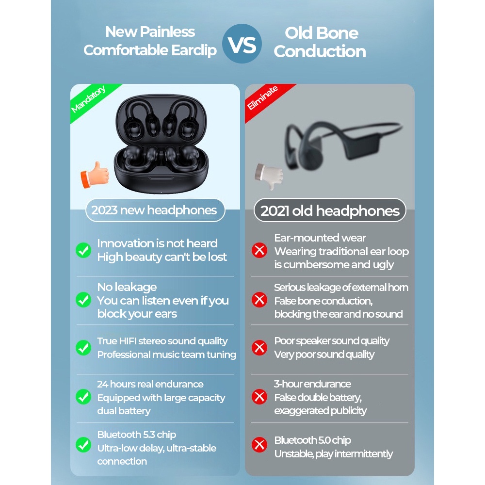 Tai Nghe Bluetooth PK SONY Ambie TWS V29 Kiểu Dáng Thể Thao Mới