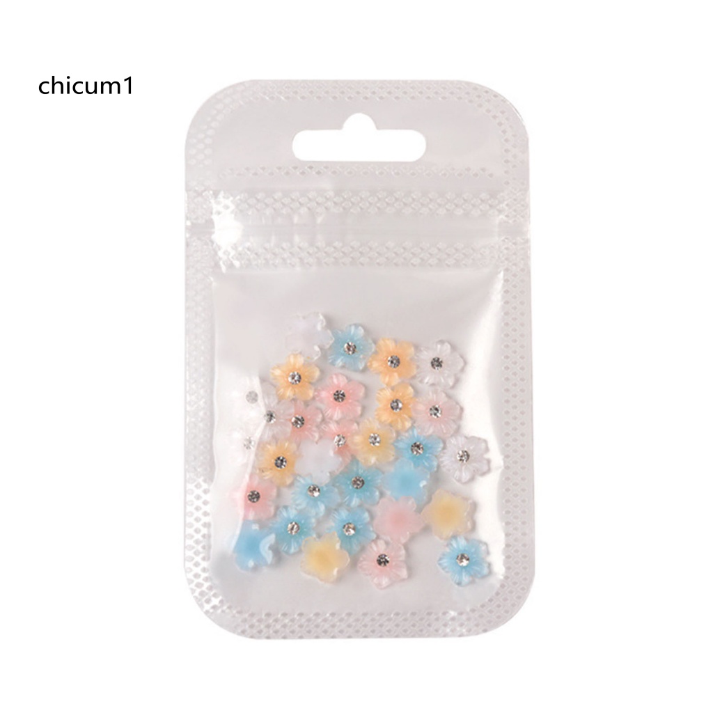 Set 30 Phụ Kiện Trang Trí Móng Tay / Điện Thoại Lấp Lánh DIY