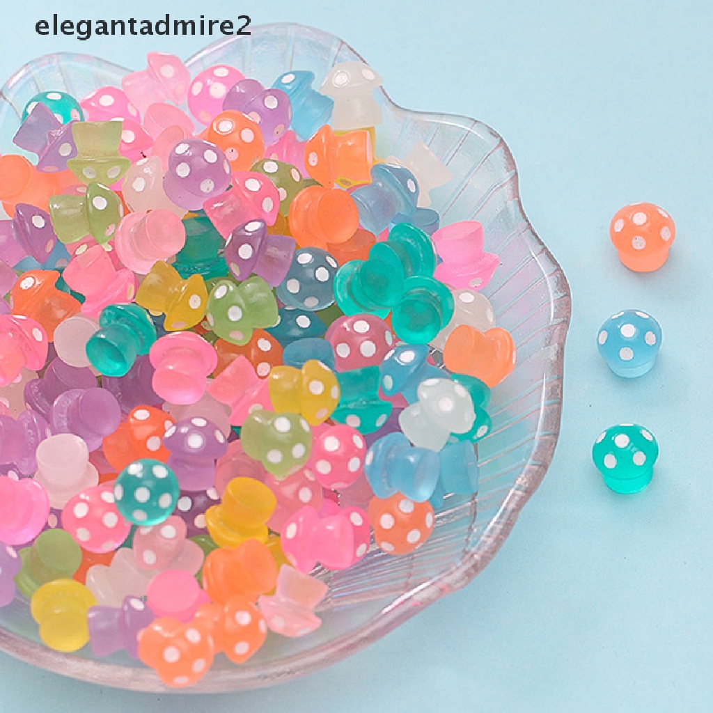 [Gant] Set 10 Cây Nấm Dạ Quang Mini Trang Trí Nhà Búp Bê Phát Sáng Trong Bóng Tối