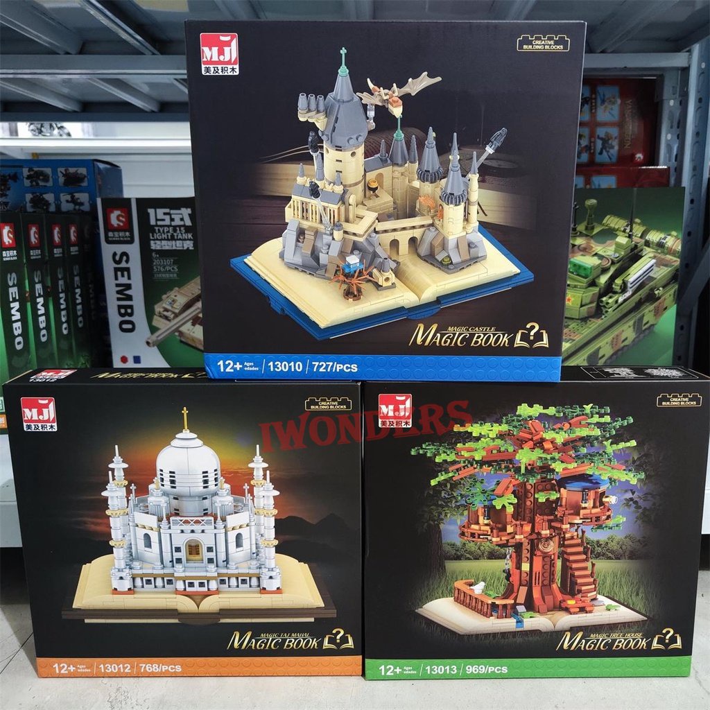 Ngọn Hải Đăng Ngọc Trai Đen Taj Mahal Tree House Hogwarts Đồ Chơi Sáng Tạo Dành Cho Trẻ Em