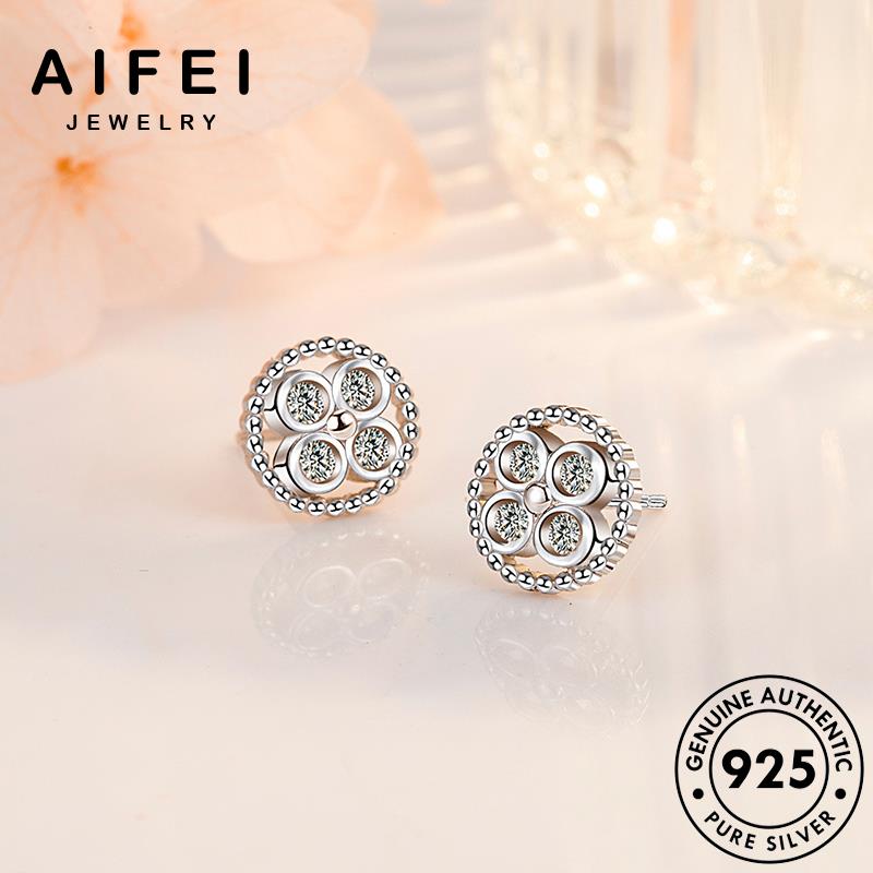 AIFEI JEWELRY tròn xỏ kiện bông khuyên phụ bản Thời cổ thời tai sức trang hàn điển nguyên 925 thật tua vòng bạc vành nữ quốc E289