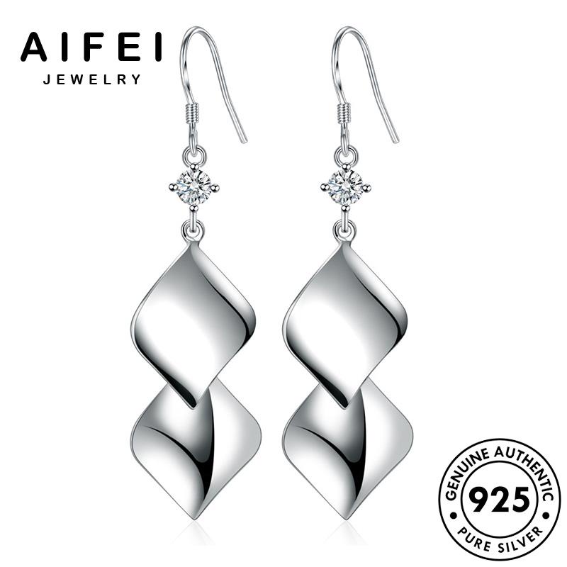 AIFEI JEWELRY sức Thời tai bông thật 925 tua khuyên nữ thời tròn tính cương bạc bản quốc vành cá kim phụ viên xỏ kiện hàn nguyên trang E525
