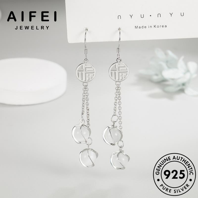 AIFEI JEWELRY phụ quốc xỏ thật nhân trang cách hàn Thời bông nguyên vành bạc nữ tròn lành kiện opan 925 sức phước khuyên bản tua thời tai E562