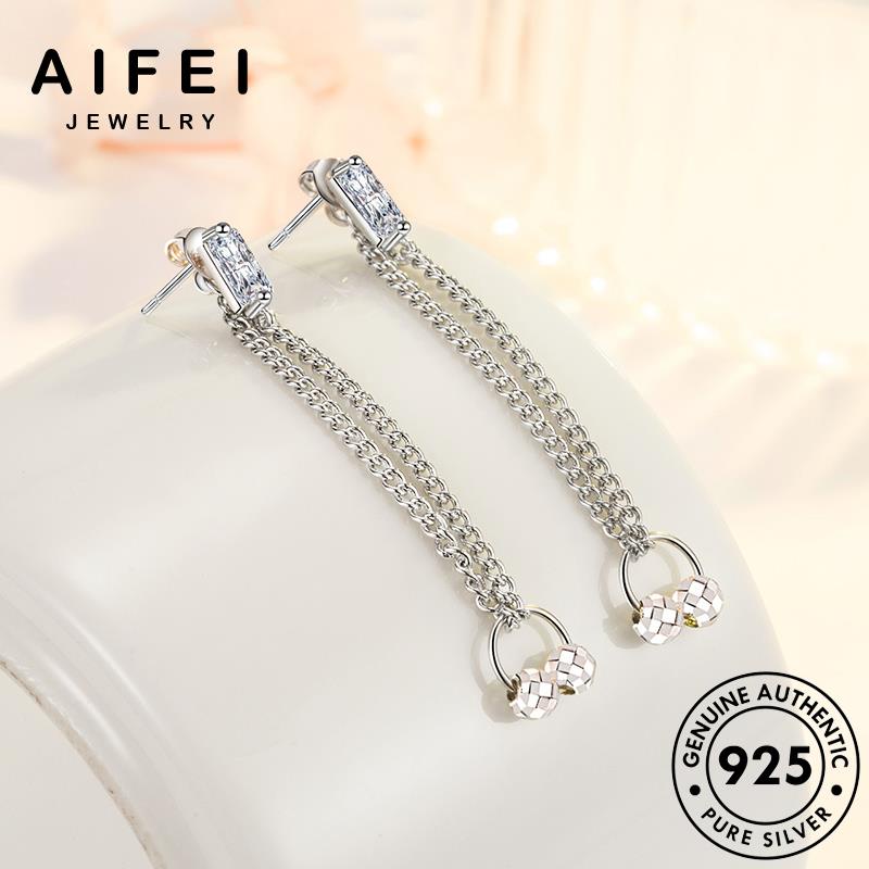 AIFEI JEWELRY hàn tua kiện nữ thật Thời bản sức bông 925 tai xỏ nguyên bạc tua trang vành quốc phụ thời khuyên tròn E608