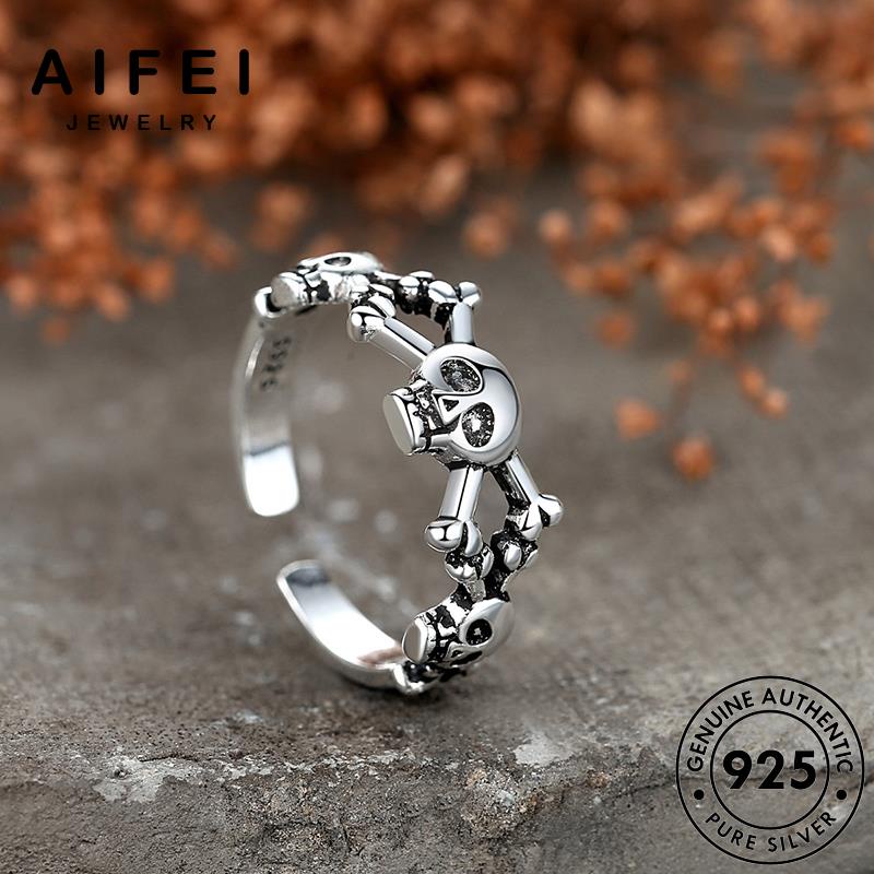 AIFEI JEWELRY nữ thật thời sức hộp nhẫn kiện bản 925 phụ quốc hàn trang cổ điển bạc sọ nguyên R152