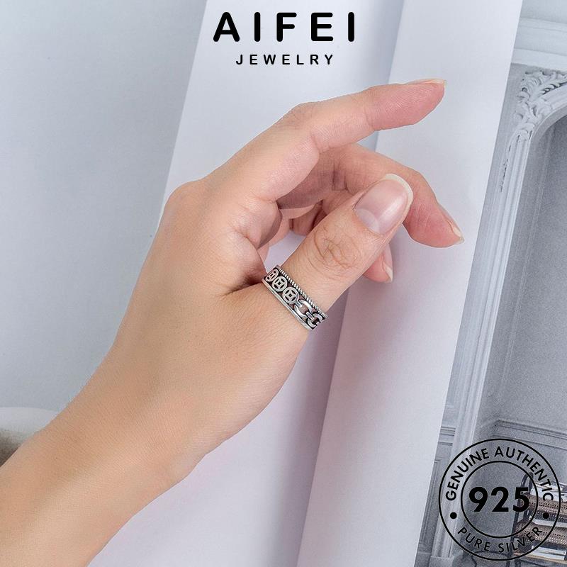 AIFEI JEWELRY nữ nguyên cổ phụ bản sức hàn trang thời quốc bạc xu kiện nhẫn 925 tiền thật điển R171