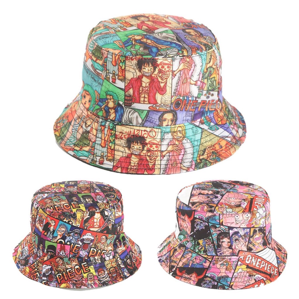 Cartoon ONE PIECE king in hình ảnh người đàn ông và phụ nữ hai mặt của ngư dân mũ dành cho người lớn thoải mái mũ mũ
