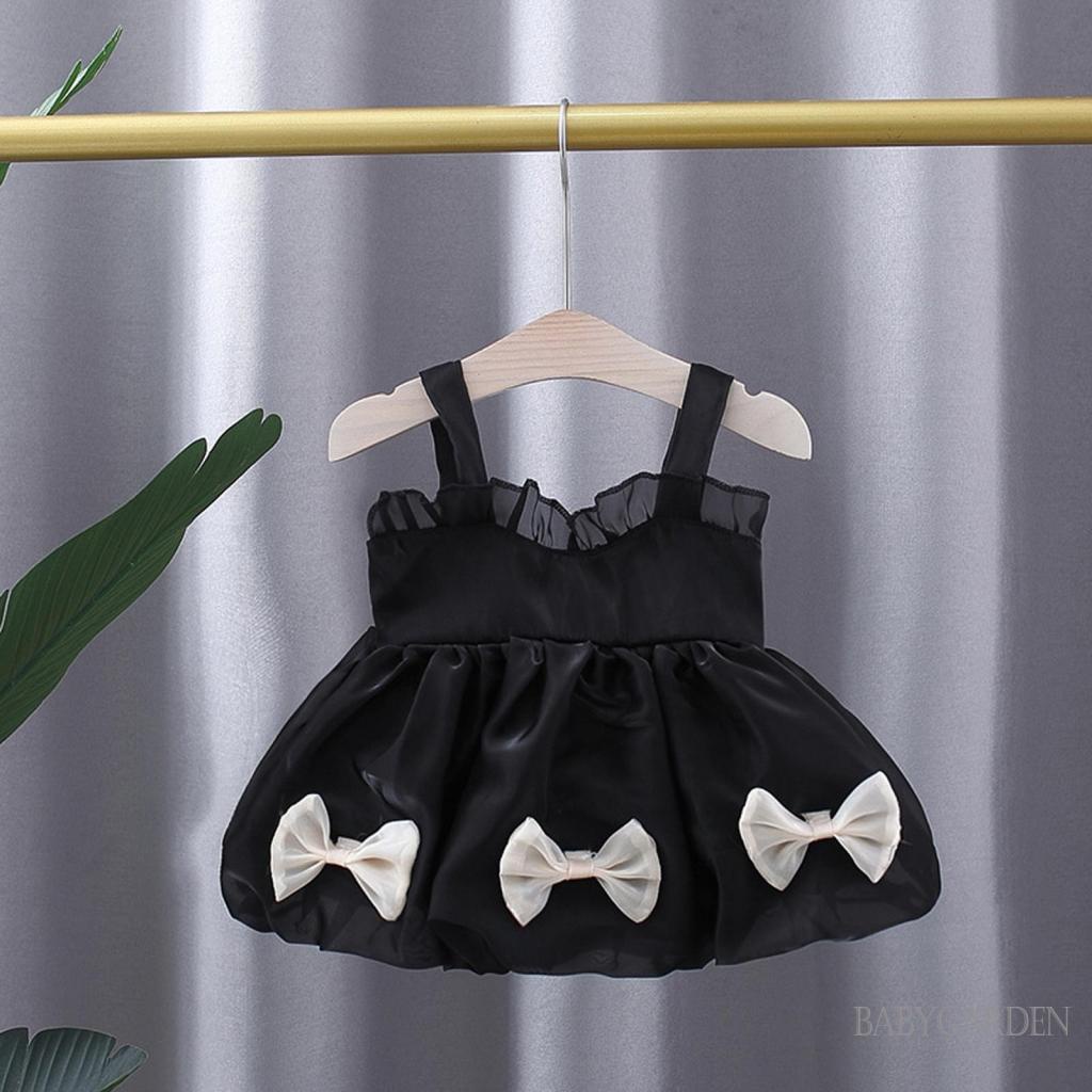 Đầm Chữ A Lưng Cao Không Tay Cổ Chữ V Dành Cho Bé Gái 6 Tháng-3 Tuổi