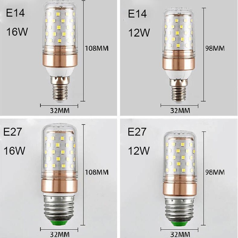 Bóng Đèn Led Siêu Sáng E14 E27 12w 16w Ac 220v Tiện Dụng