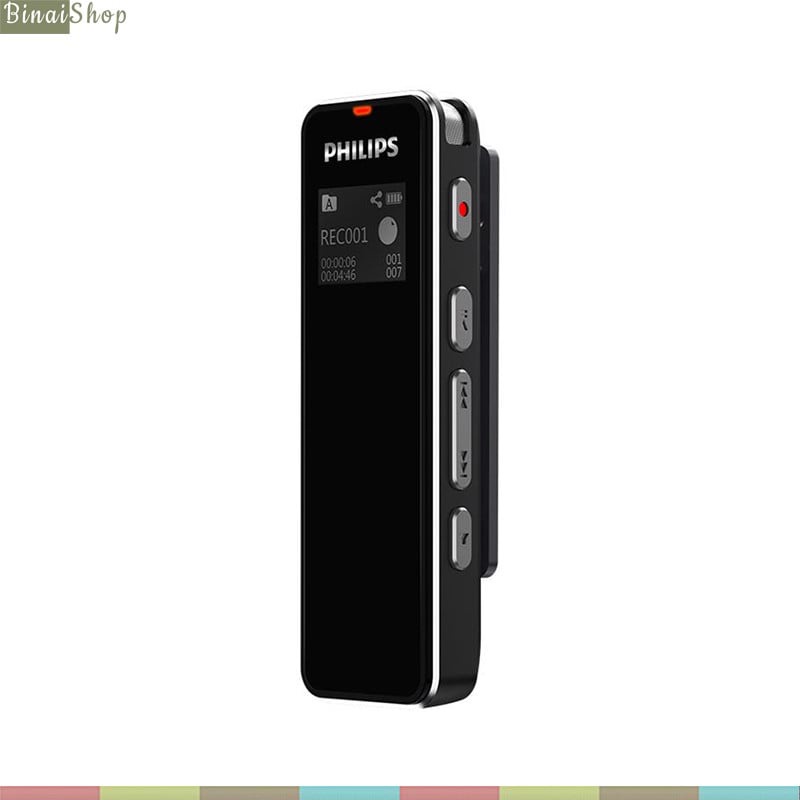 Máy Ghi Âm Philips VTR5102 Micro Kép Thu 360°,Phiên Dịch Bằng Giọng Nói, Kết Nối APP Điện Thoại