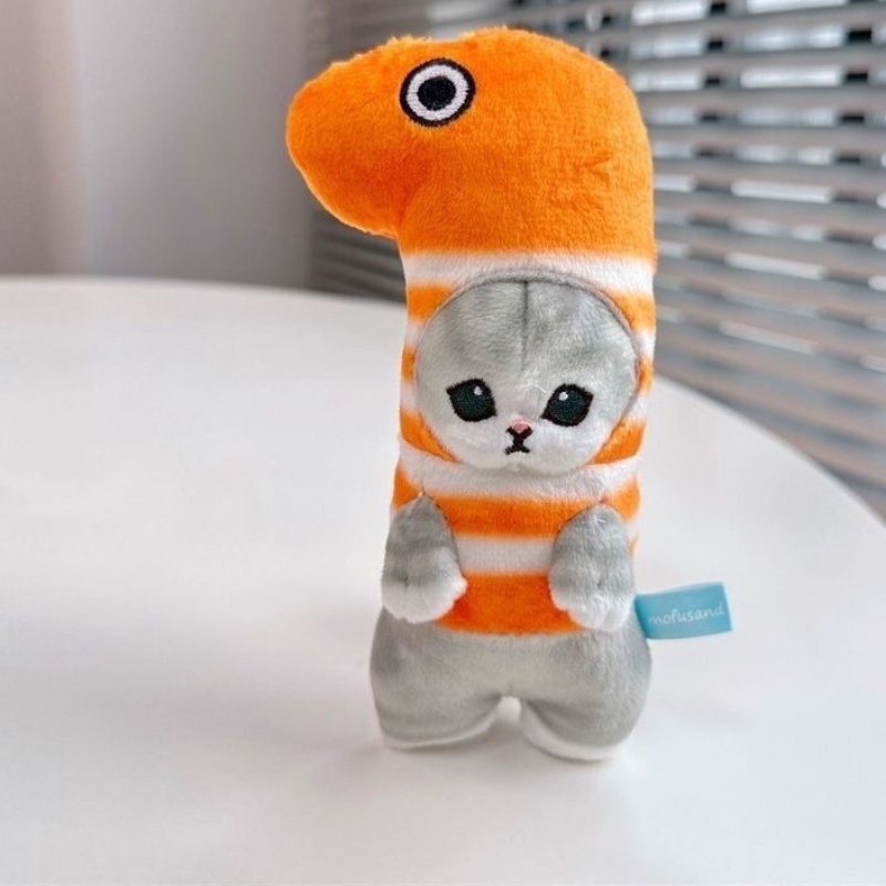 Móc Khóa Hình Mèo Bạch Tuộc / Cá Mập Nhồi Bông Dễ Thương