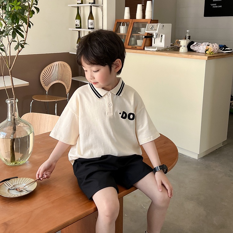 Áo Sơ Mi Cotton Tay Ngắn Thoáng Khí In Họa Tiết Hoạt Hình Thời Trang Mùa Hè Cho Bé Trai