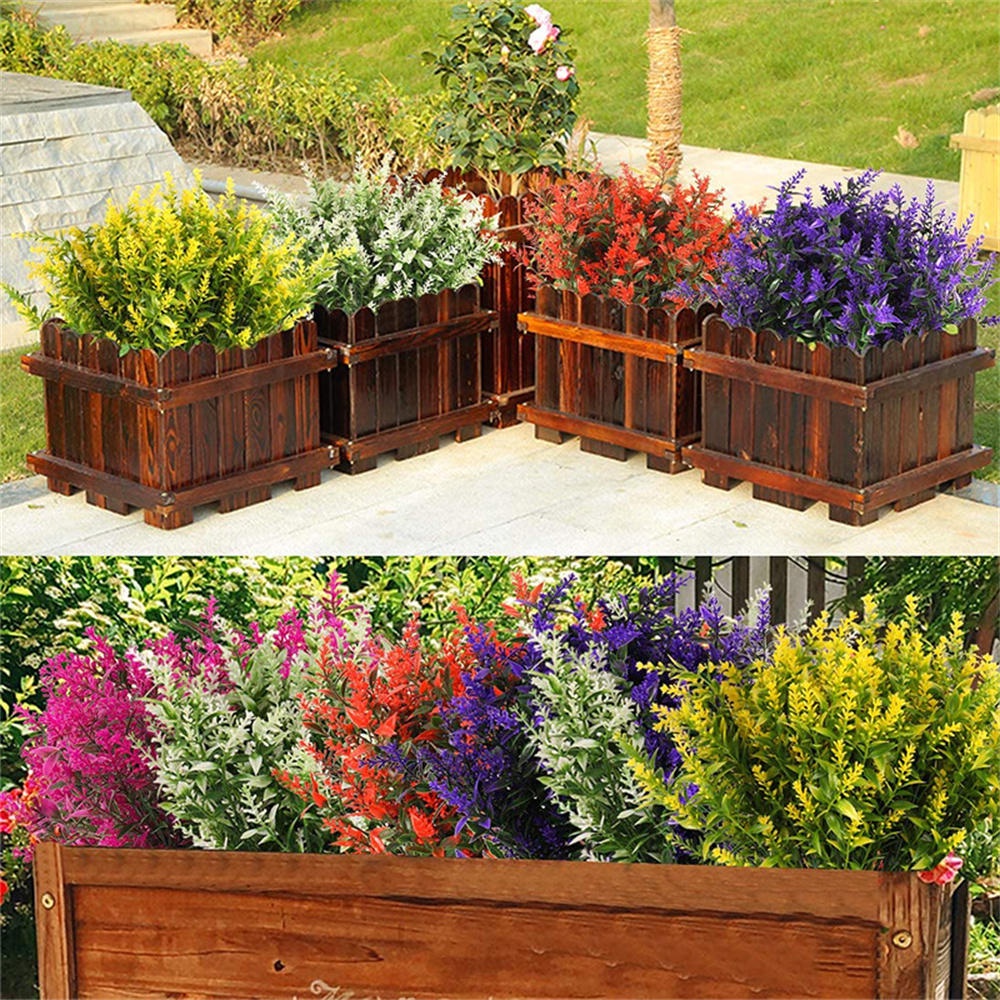 Cây Hoa Giả Bằng Nhựa Chống Tia UV Trang Trí Nhà Ở / Sân Vườn