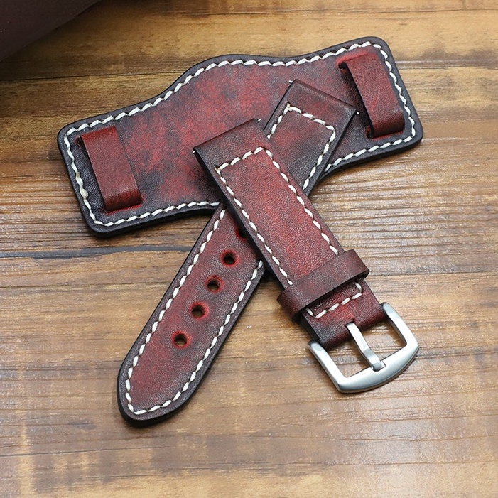 Vòng Tay Da Bò Cao Cấp Phong Cách Cổ Điển 20mm 22mm 24mm