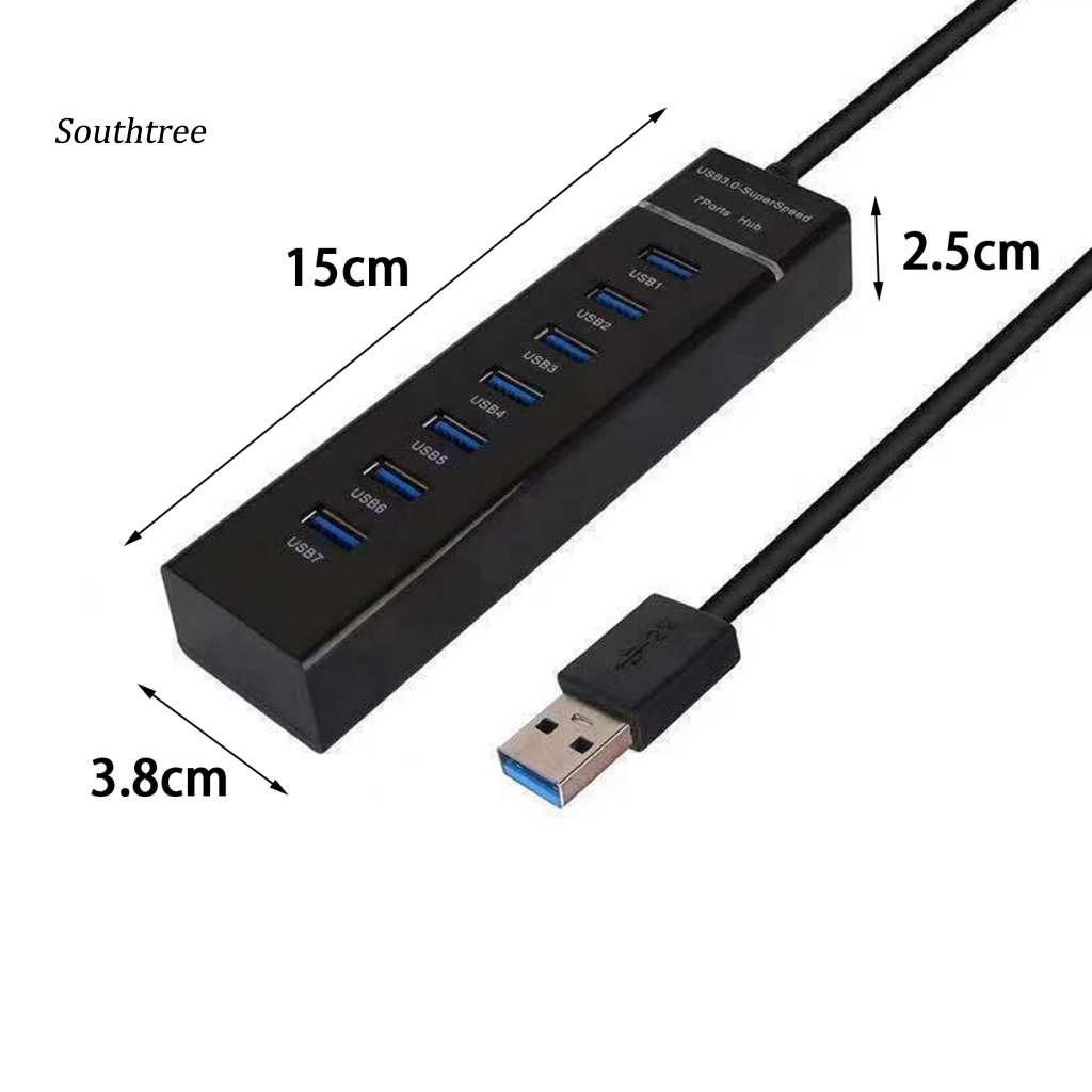 Bộ Chia 7 Cổng Usb 3.0 Nhiều Cổng Tiện Dụng Cho Văn Phòng