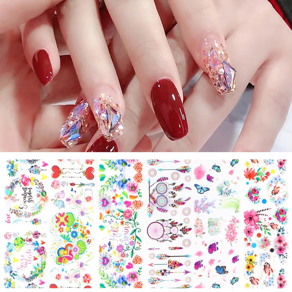 Set 10 Miếng Dán Trang Trí Móng Tay DIY Họa Tiết Bầu Trời Sao Trọng Lượng Nhẹ Dành Cho Nữ