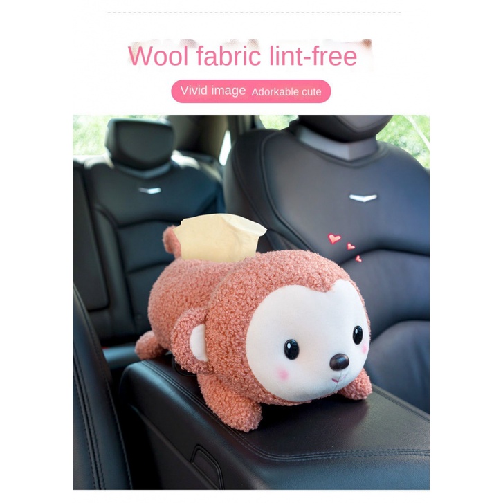 Hộp Đựng Khăn Giấy Họa Tiết Hoạt Hình Sáng Tạo Treo Trang Trí Nội Thất Xe Hơi