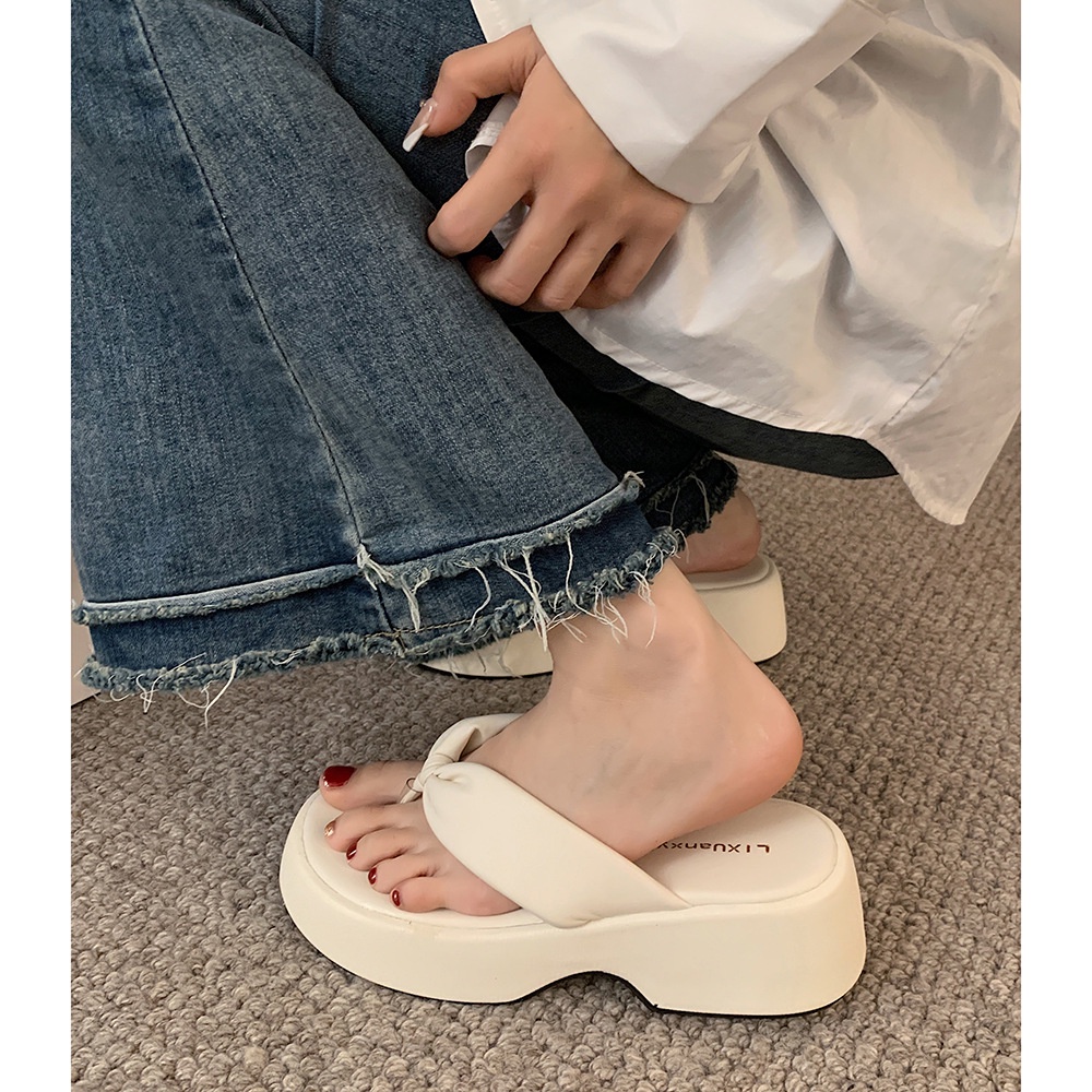 Dép Sandal Đế Dày Chống Trượt Thời Trang Mùa Hè Đơn Giản Dành Cho Nữ Crush095