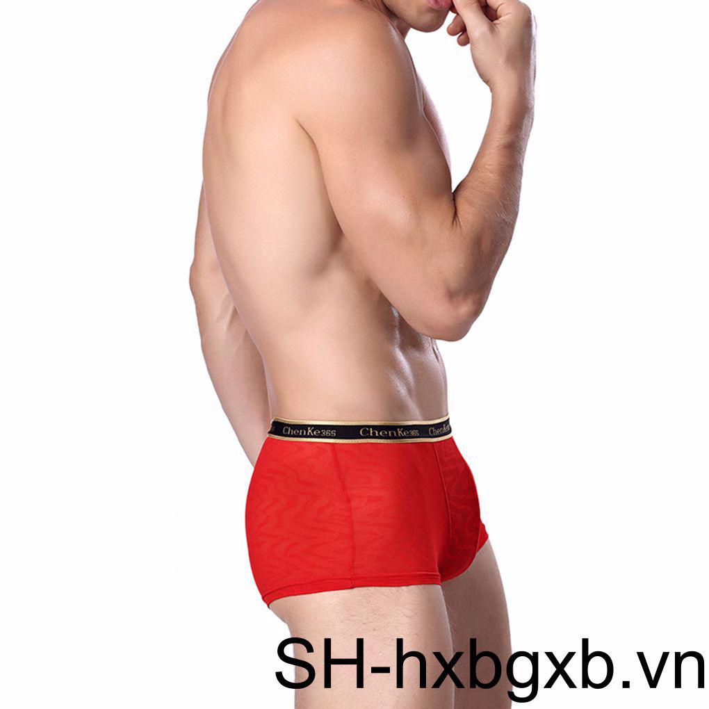 Quần Lót Boxer Vải Lụa Lạnh Thoáng Khí Size L-XXXL Thời Trang Cao Cấp Cho Nam