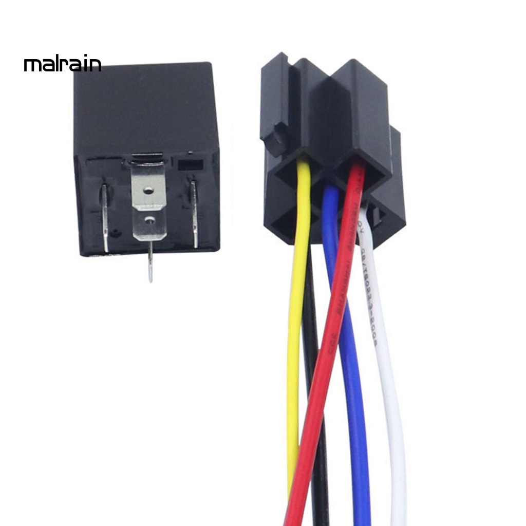 Rơ Le Tự Động JD1914 Chống Thấm Nước 12 / 24V 5 Pin Kèm Ổ Cắm Chuyên Dụng Cho Xe Hơi