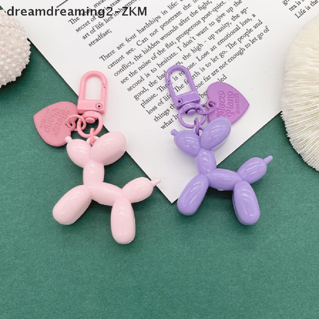 [Dreaming] Móc Chìa Khóa Xe Hơi / Túi Xách Hình Chú Chó Bóng Bay Thạch Punk Thời Trang Dành Cho Bạn Nữ [zkm]