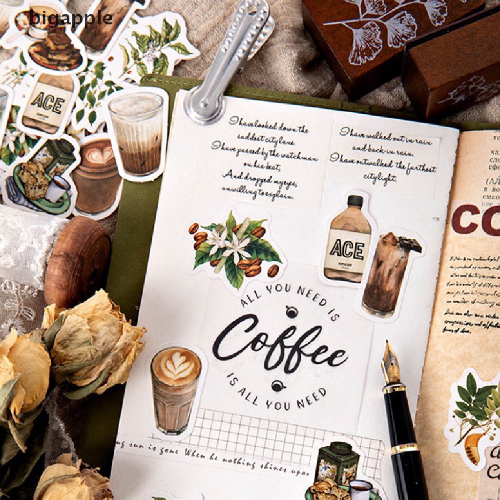 Set 46 Miếng Dán Trang Trí Sổ Lưu Niệm / Nhật Ký Xinh Xắn