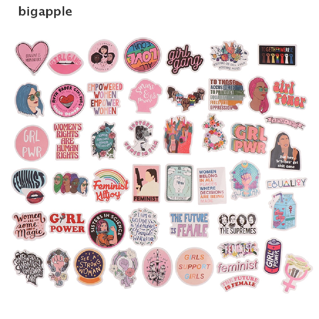 Set 50 Đề Can Dán Trang Trí Điện Thoại / Ván Trượt / Laptop Họa Tiết Hoạt Hình Dễ Thương