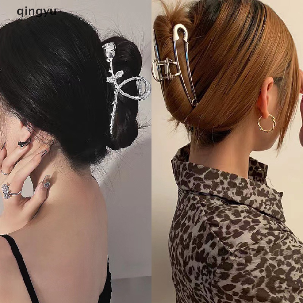 Kẹp Tóc Bướm Kim Loại Màu Bạc Thời Trang Dành Cho Nữ