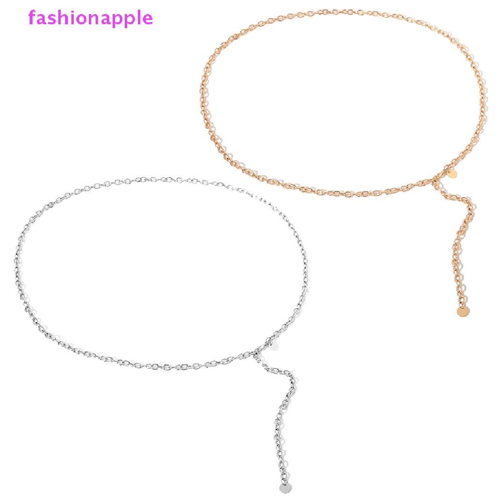 Thắt Lưng Dây Xích Kim Loại Màu Vàng / Bạc Thời Trang Cho Nữ