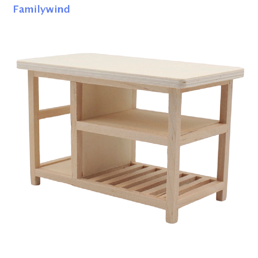 Mô Hình Bàn Bếp Nhiều Tầng Có Móc Treo Trang Trí Nhà Búp Bê Tỉ Lệ 1: 12